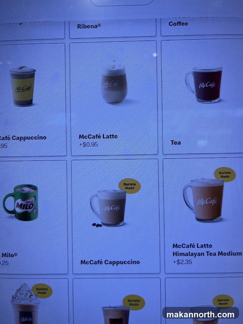 McCafé Menu