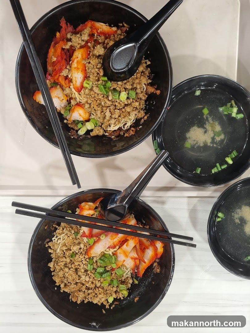 Noodles with Char Siu and Minced Meat