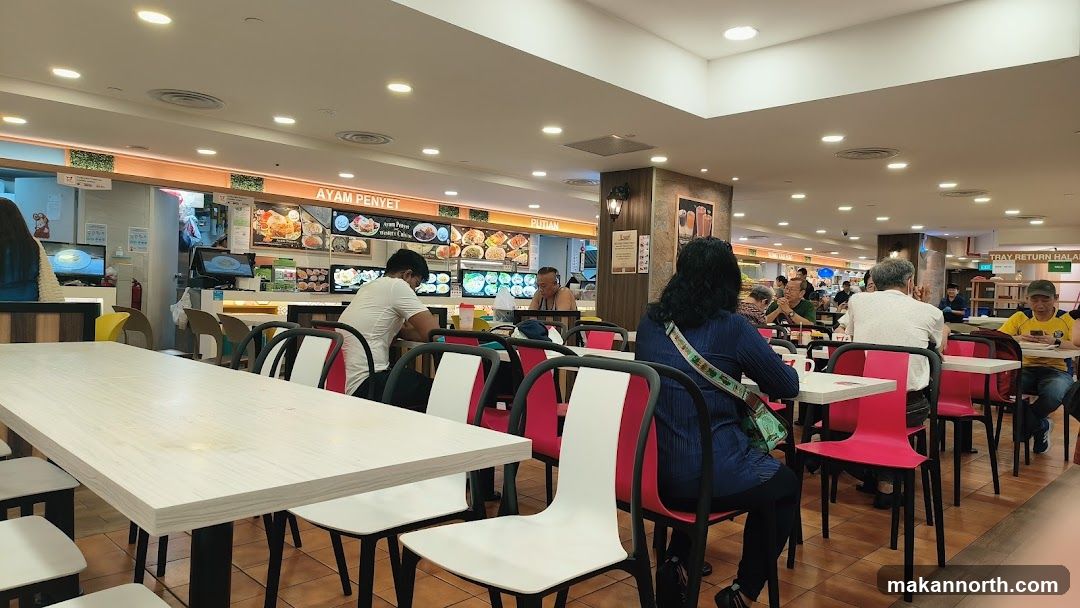 Food court with diners