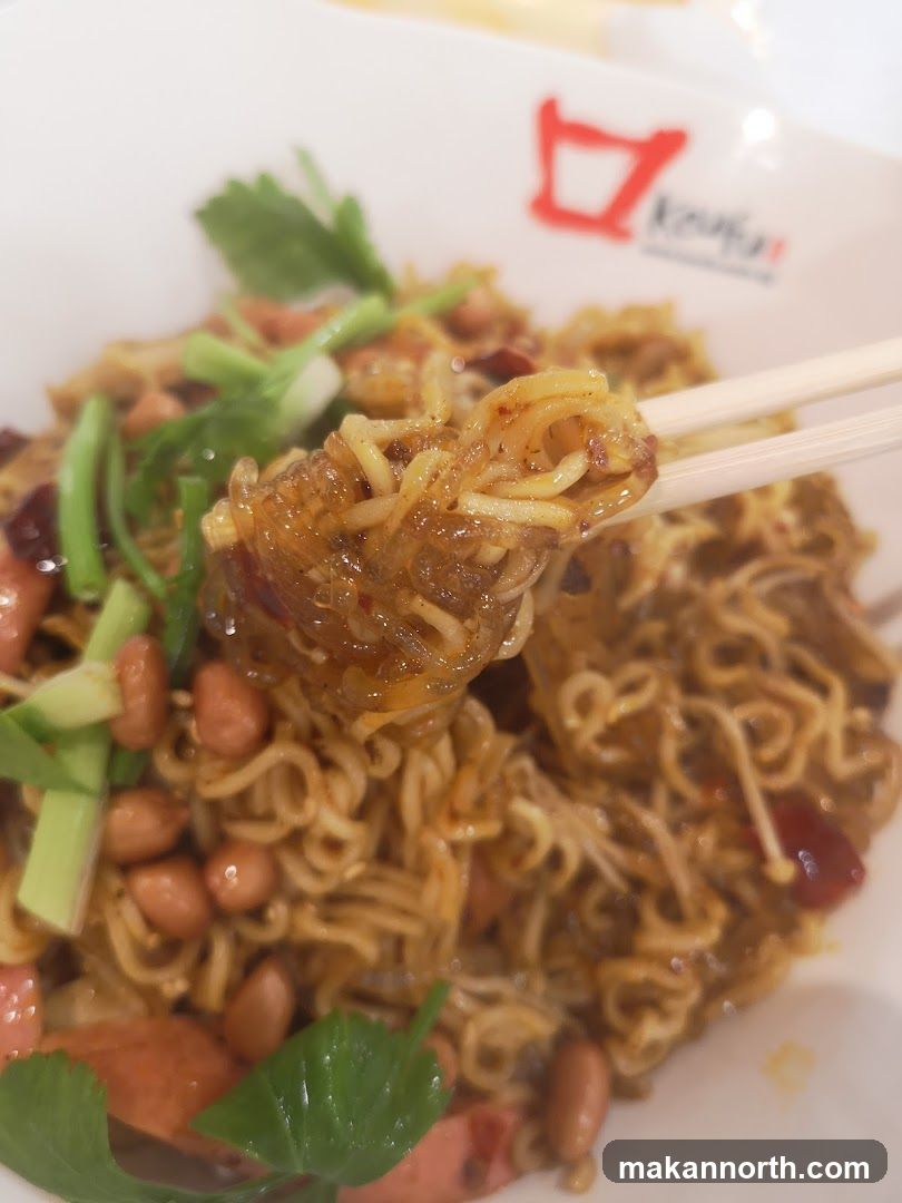 Noodles with Peanuts and Sausage
