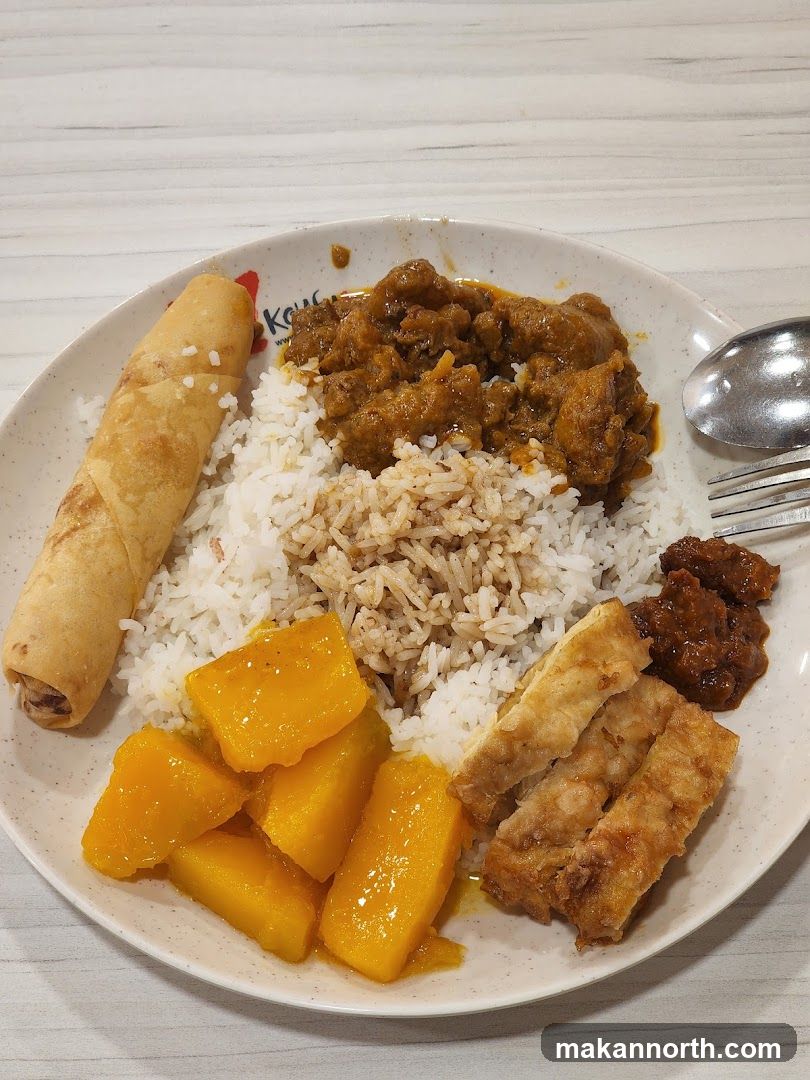 Rice plate with various dishes