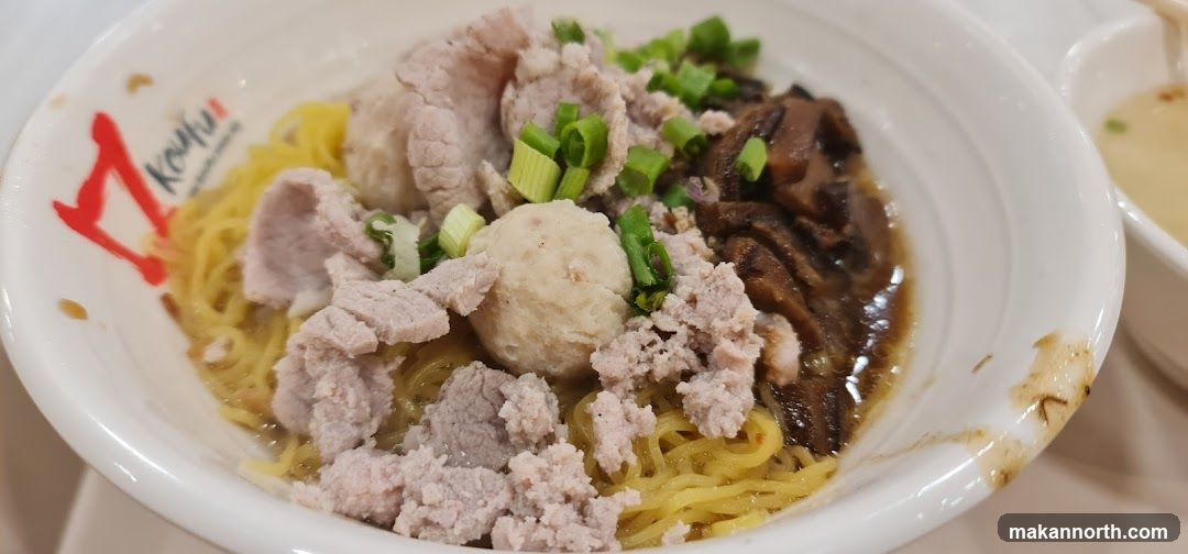 Noodle Bowl with Pork and Mushrooms