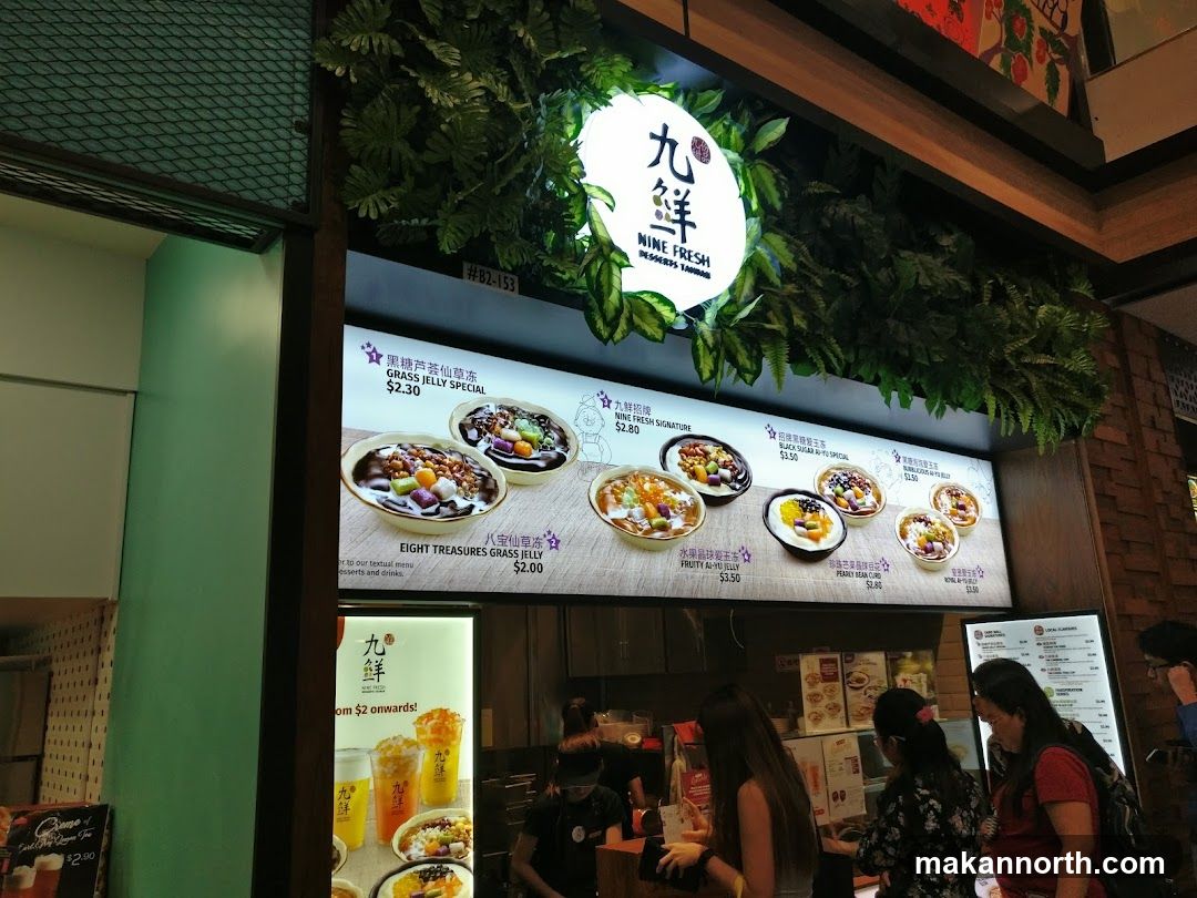 Nine Fresh Desserts Menu