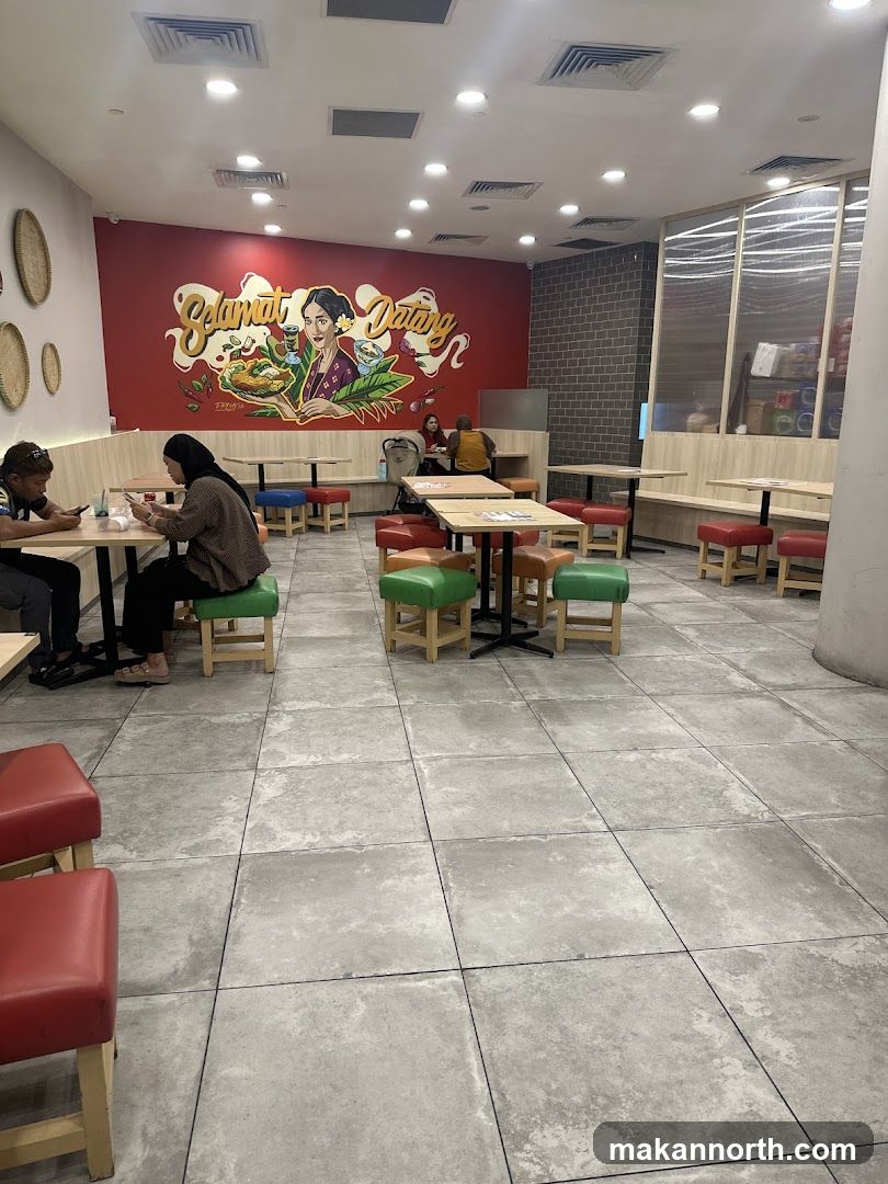 Restaurant Interior with Mural