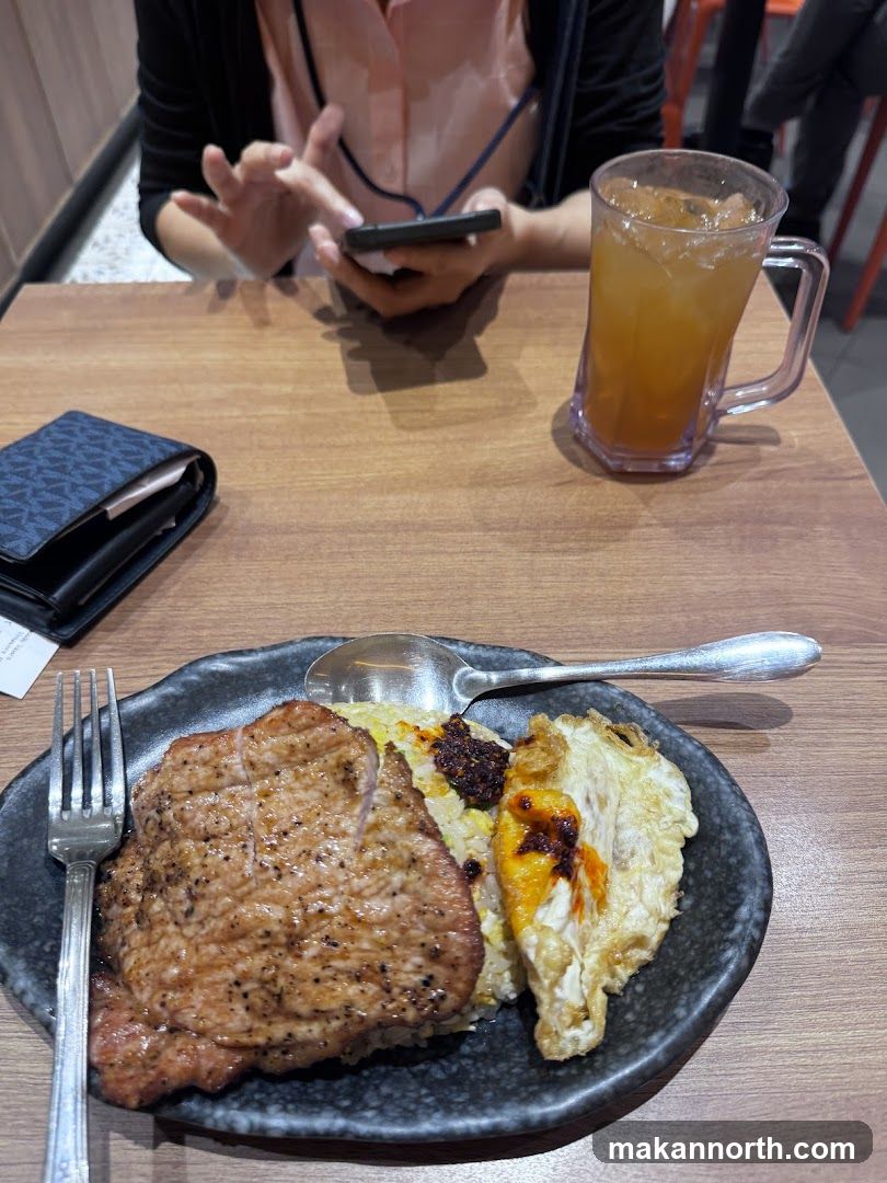 Pork Chop Rice with Fried Egg