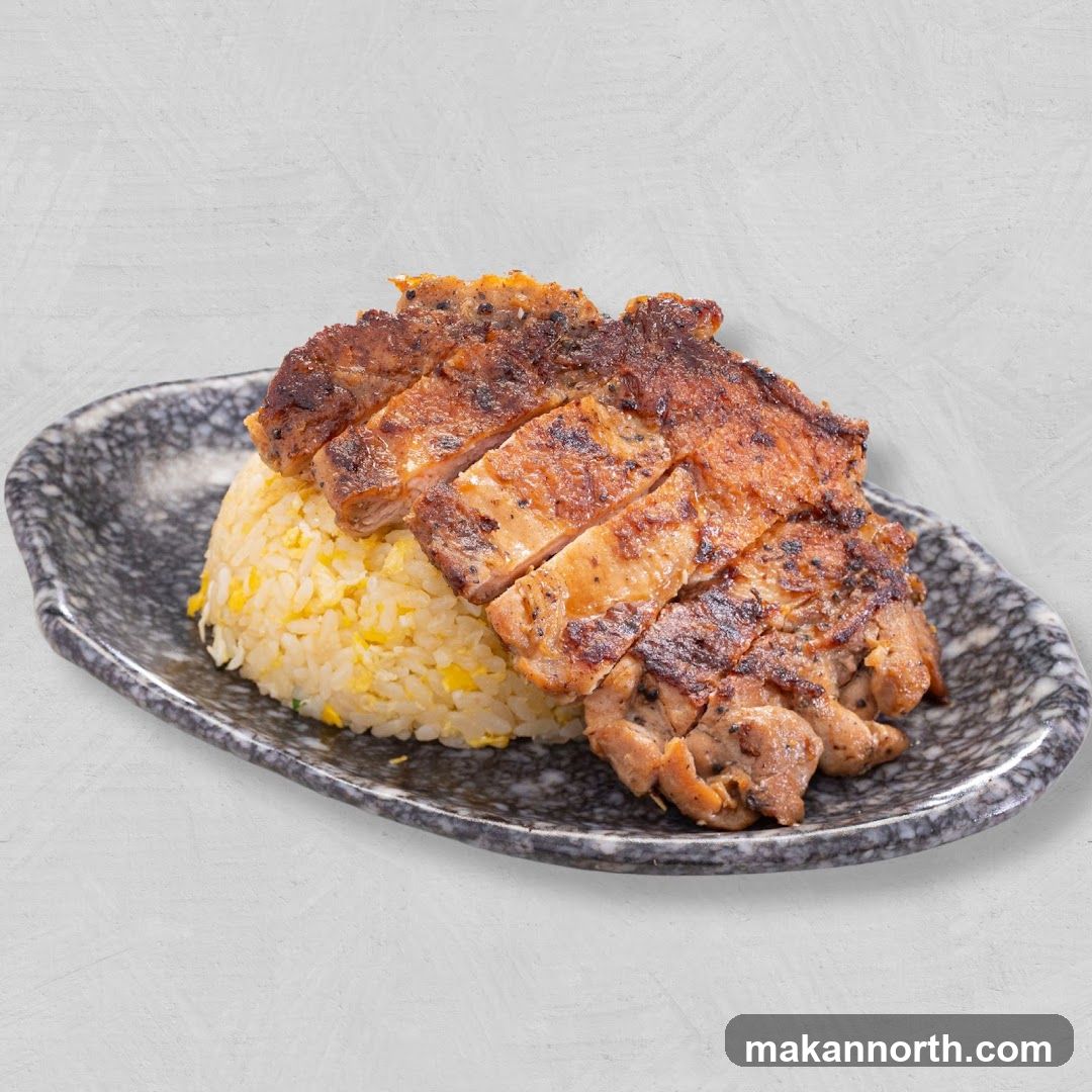 Pork Chops with Fried Rice