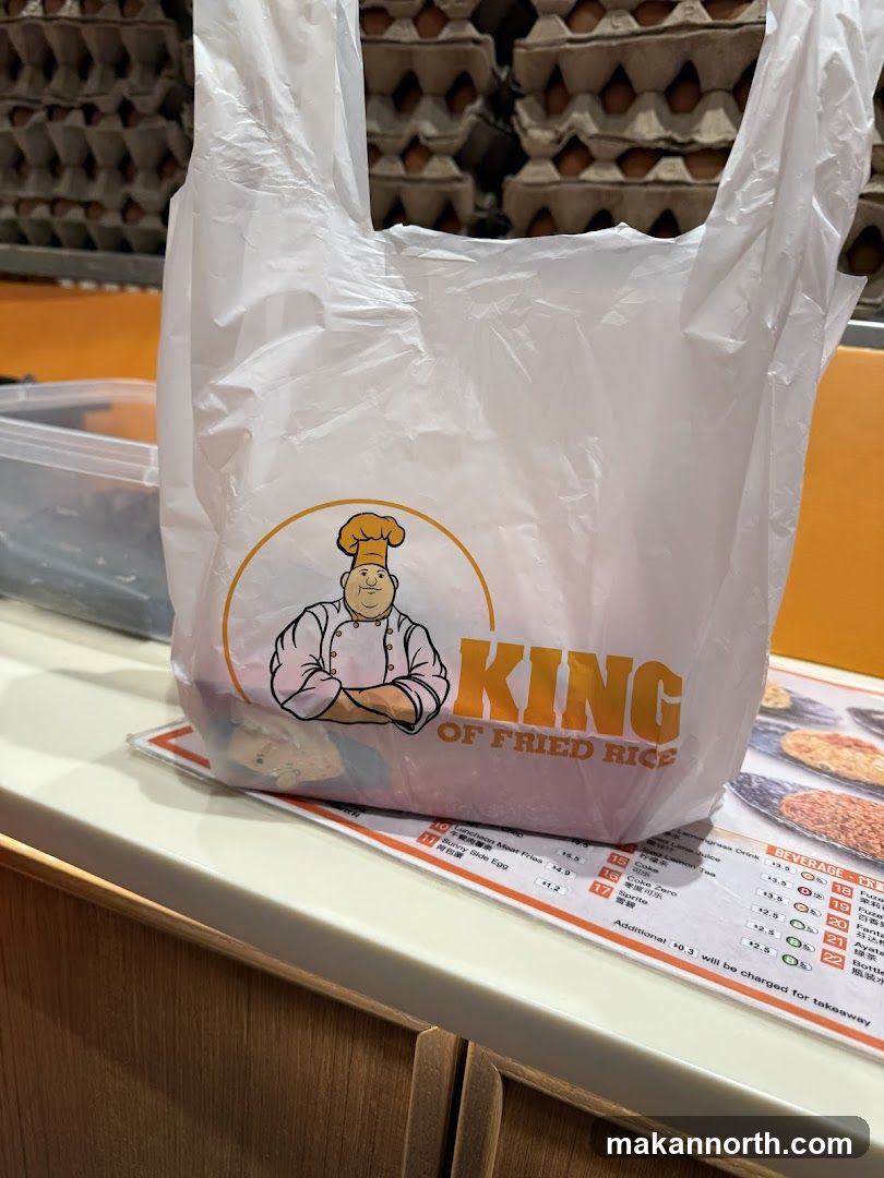 King of Fried Rice Bag and Menu