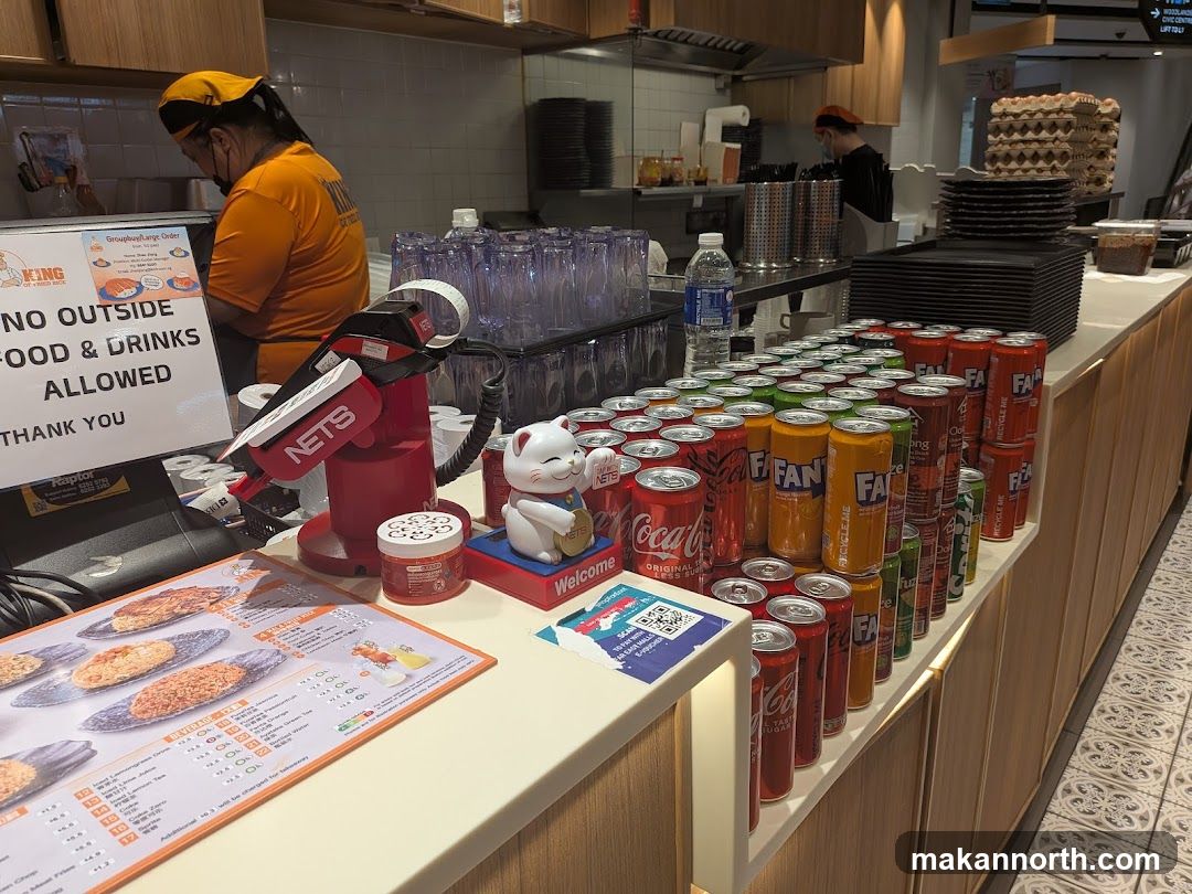 Restaurant Counter with Drinks and Menu