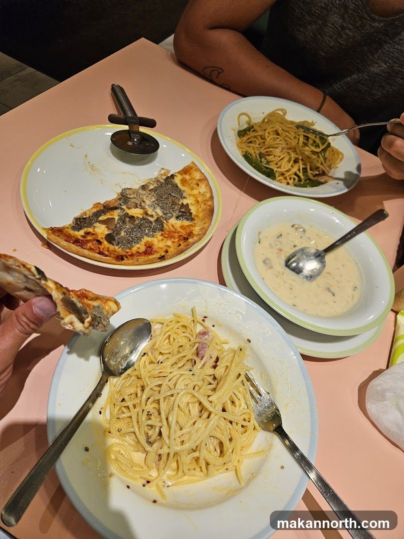 Table with Italian Food