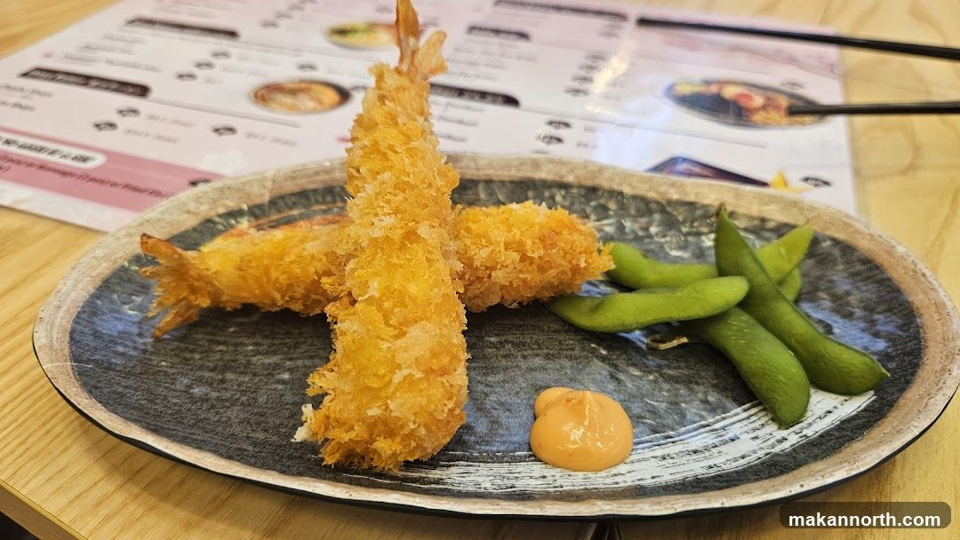 Fried Shrimp and Edamame
