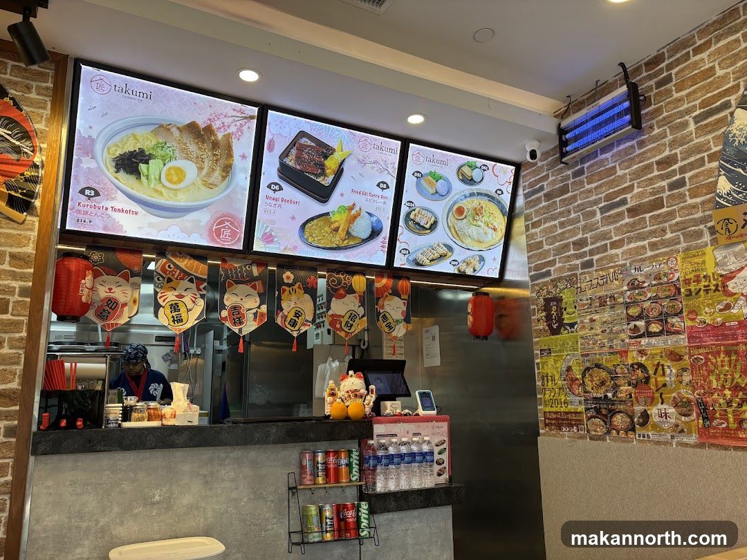 Restaurant Interior with Menu Displays