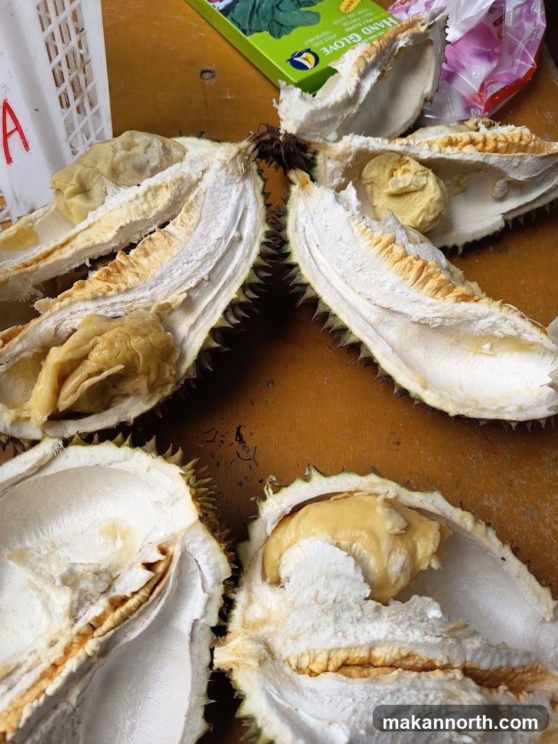 Opened Durian Fruit