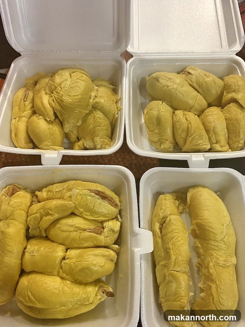 Durian Fruit in Takeaway Containers