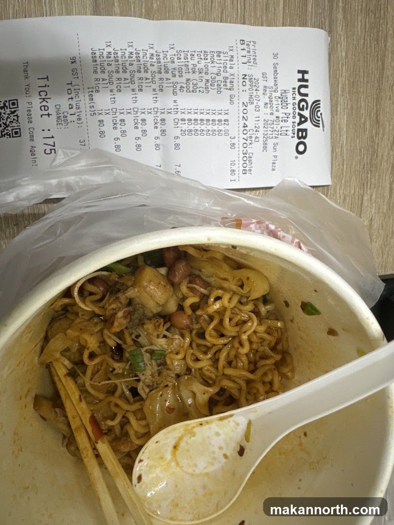 Receipt and Food Container
