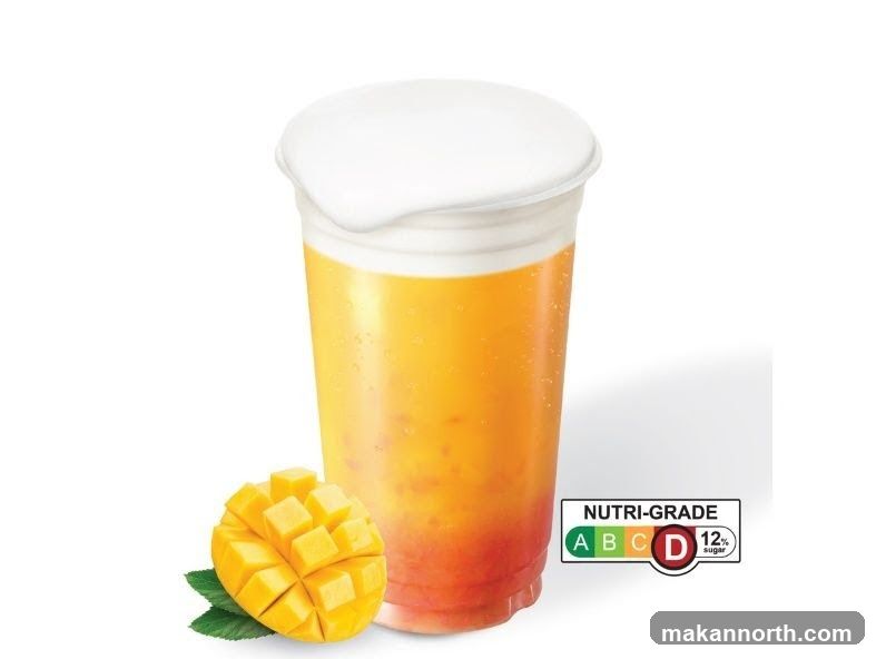 Mango Drink with Cream Cheese Foam