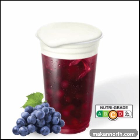 Grape Drink with Cream Topping