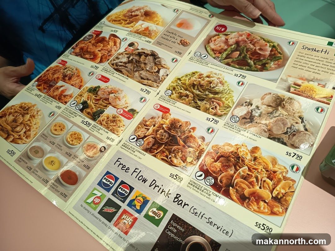 Pasta Menu