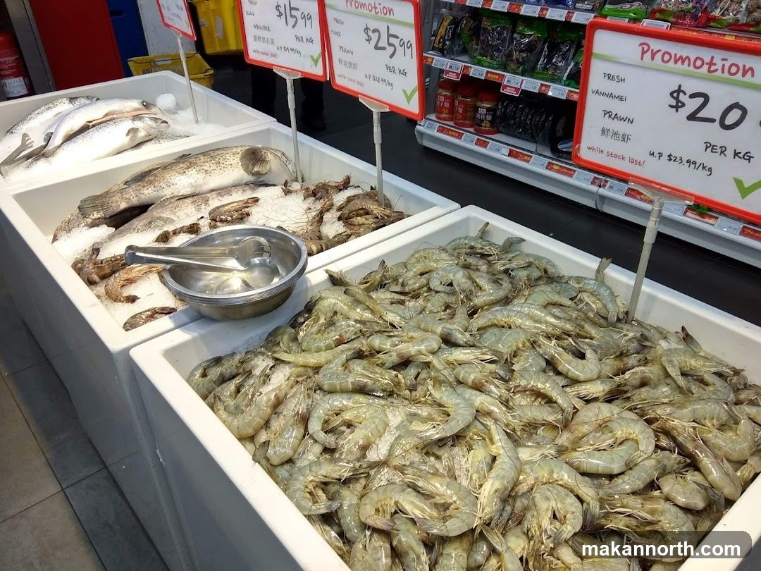 Fresh seafood display