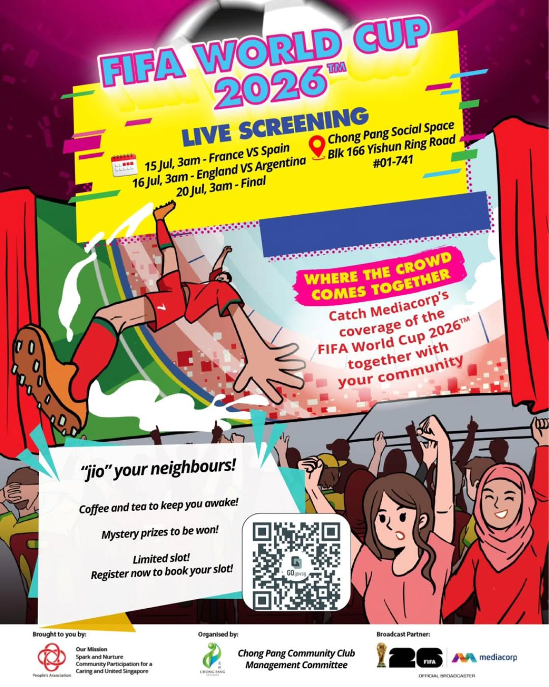 World Cup 2026 at Chong Pang: Yishun's $1 Neighbourhood Watch Party Runs Through the Final